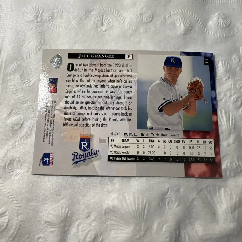 1994 Upper Deck Star Rookie #14 Jeff Granger RC Kansas City Royals Card 114